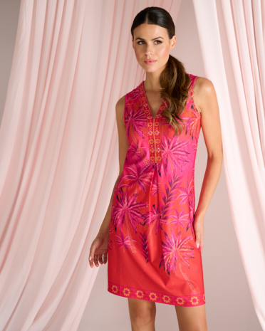 K-design Mouwloze jurk met design C403