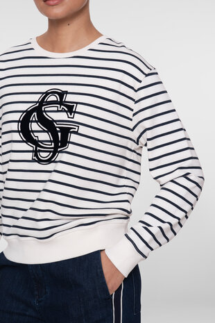 Geisha Sweat striped navy, off-white 62091-41