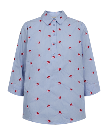 Freequent fqrosan-shirt Blue Bell w. Sweet Lilac