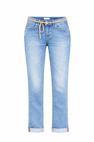 Geisha Jeans HELEN turn-up mid blue denim 000827