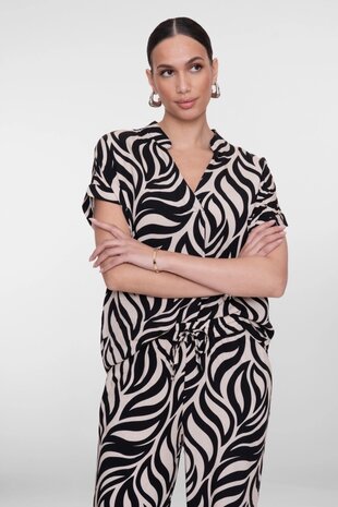 Geisha Top bi-color black, sand 63295-70