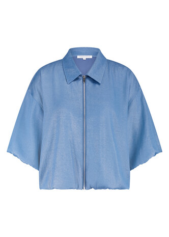 Tramontana Balloon-Shaped Coated Jacket  BreezyBlue