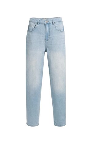 Yaya Barrel jeans in light washed denim mid blue denim