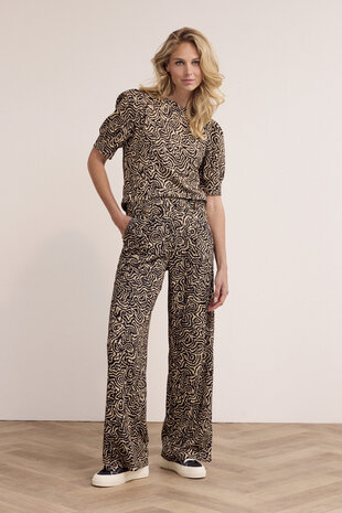 Tramontana Trousers Wandering Lines  PrintBlack&Pebble