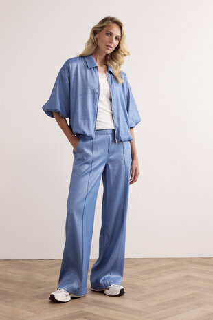 Tramontana Balloon-Shaped Coated Jacket  BreezyBlue