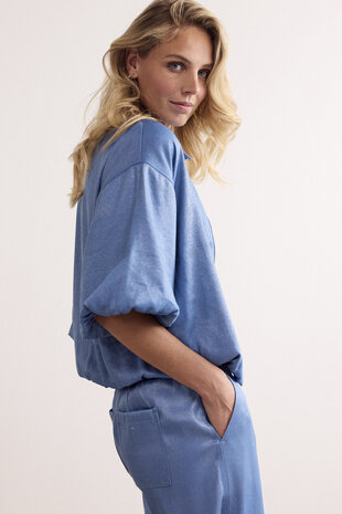 Tramontana Balloon-Shaped Coated Jacket  BreezyBlue