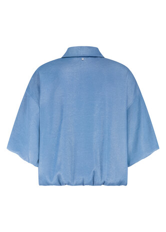Tramontana Balloon-Shaped Coated Jacket  BreezyBlue