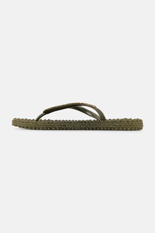 Ilse Jacobsen Flip Flops with Rhinestones Army