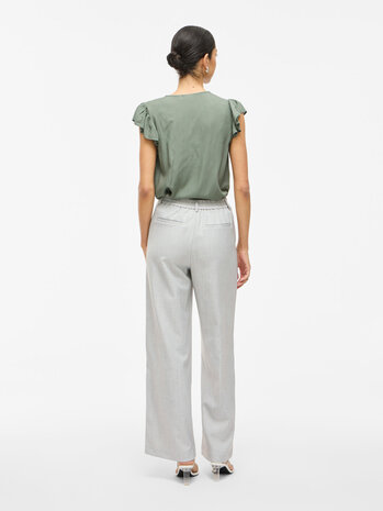 Vila vivarone hw wide pant - noos Light Grey Melange