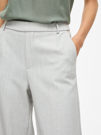 Vila vivarone hw wide pant - noos Light Grey Melange