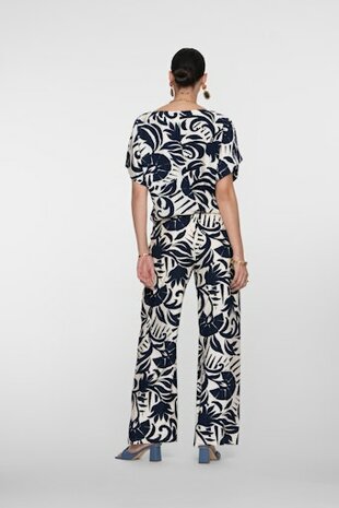 Geisha Pants naive flower navy, off-white 61141-26