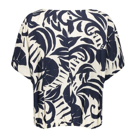Geisha Top flower bi-color navy/off-white 63236-26