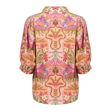 Geisha blouse pink, cherry red 63192-20