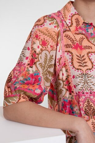 Geisha blouse pink, cherry red 63192-20