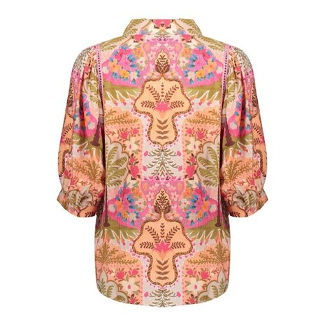 Geisha blouse pink, cherry red 63192-20