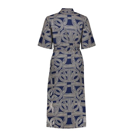 Geisha Dress AOP navy, sand 67053-70