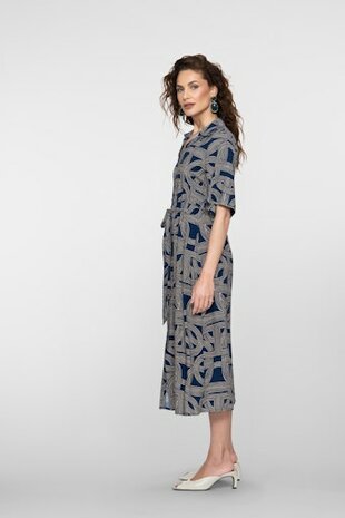 Geisha Dress AOP navy, sand 67053-70