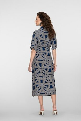 Geisha Dress AOP navy, sand 67053-70