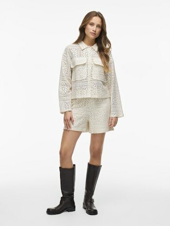 Vila vimerinda crochet l/s shirt - noos Birch