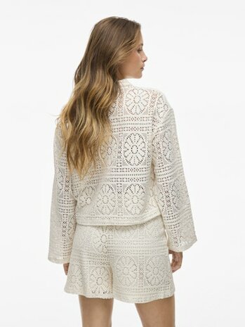 Vila vimerinda crochet l/s shirt - noos Birch