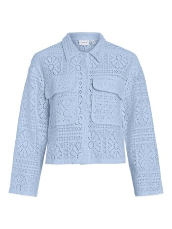 Vila vimerinda crochet l/s shirt - noos Nantucket Breeze