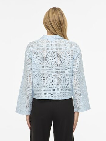 Vila vimerinda crochet l/s shirt - noos Nantucket Breeze
