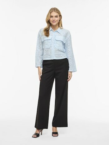 Vila vimerinda crochet l/s shirt - noos Nantucket Breeze