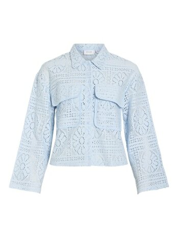 Vila vimerinda crochet l/s shirt - noos Nantucket Breeze