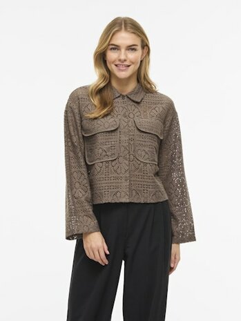 Vila vimerinda crochet l/s shirt - noos Falcon