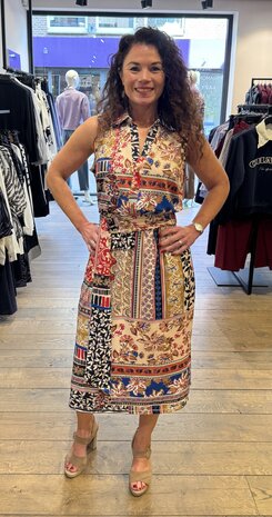 K-design Midi jurk met design kleur C318-P092