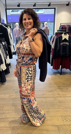 K-design Mouwloze jumpsuit met design C317