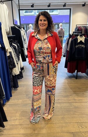 K-design Mouwloze jumpsuit met design C317