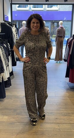 Tramontana Trousers Wandering Lines  PrintBlack&Pebble