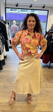 Geisha blouse pink, cherry red 63192-20