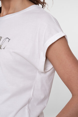 Geisha T-shirt "mystic" off-white/black 62141-41