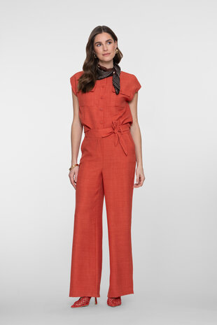 Geisha Blouse with pockets burned orange 63092-60