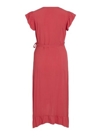 Vila vimansakiana s/s midi wrap dress/dc/rs Hibiscus
