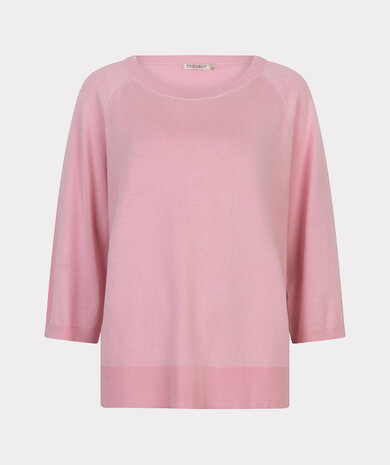Esqualo Sweater wide sleeve basic knit Romance Rose