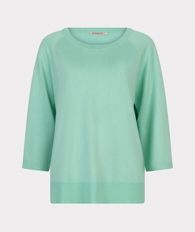 Esqualo Sweater wide sleeve basic knit Mint Green