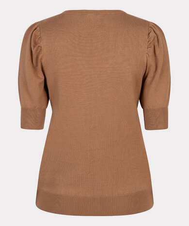 Esqualo Sweater s/slve v/neck basic knit Cappuccino