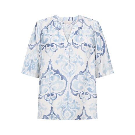 Freequent fqesvespa-blouse Chambray Blue w Star Off-white