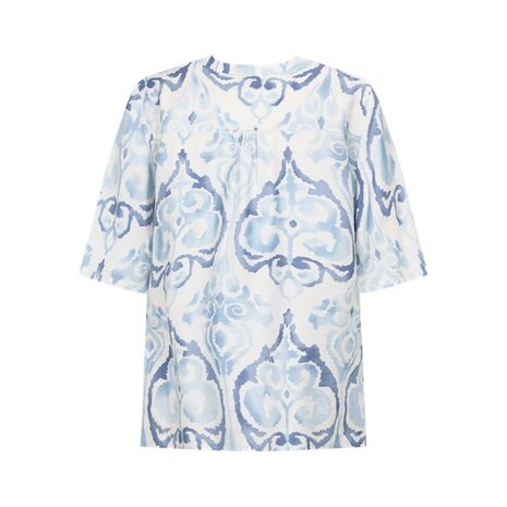 Freequent fqesvespa-blouse Chambray Blue w Star Off-white