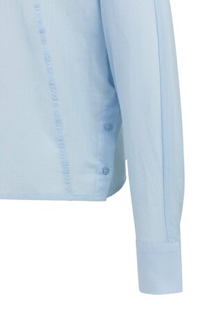 Yaya Batwing blouse with cut seams light blue