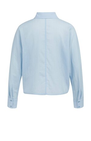 Yaya Batwing blouse with cut seams light blue