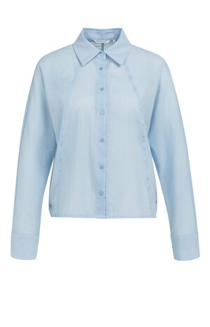 Yaya Batwing blouse with cut seams light blue
