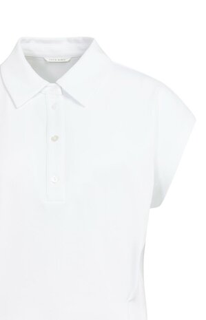 Yaya Jersey blouse with darts pure white