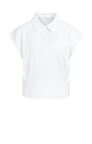Yaya Jersey blouse with darts pure white