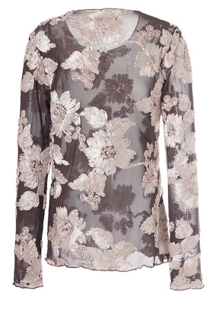 One Two Luxzuz Florana T-Shirt 793 Chocolate Plum