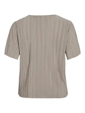 Vila viplisa o-neck s/s top - noos Simply Taupe