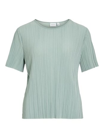 Vila viplisa o-neck s/s top - noos Blue Surf
